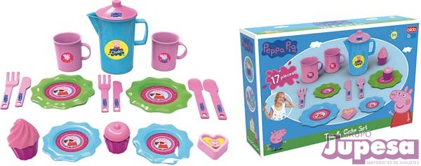 SET DE TE PEPPA PIG 17 PZAS.