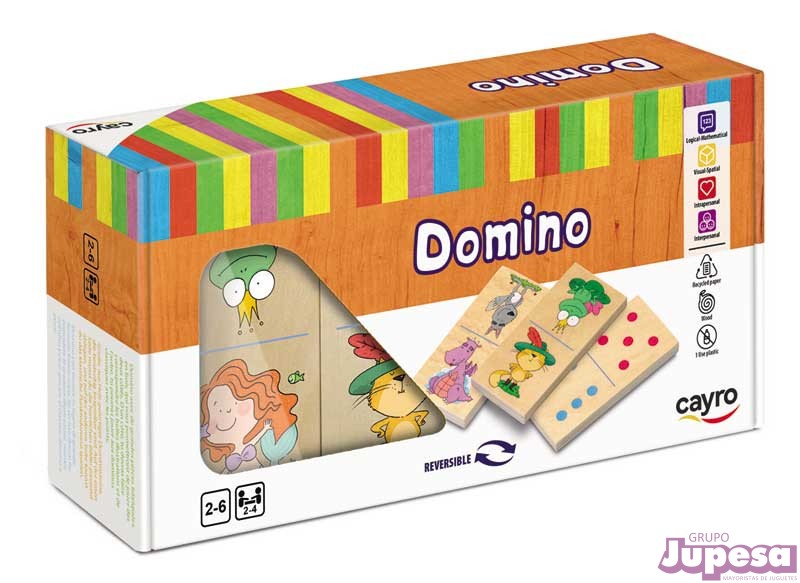 DOMINO ANIMALES 28 PIEZAS MADERA