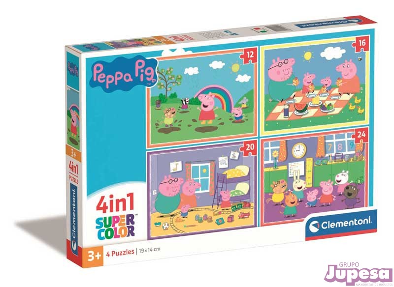 PUZZLE PROGRESIVO 4 EN 1 PEPPA PIG