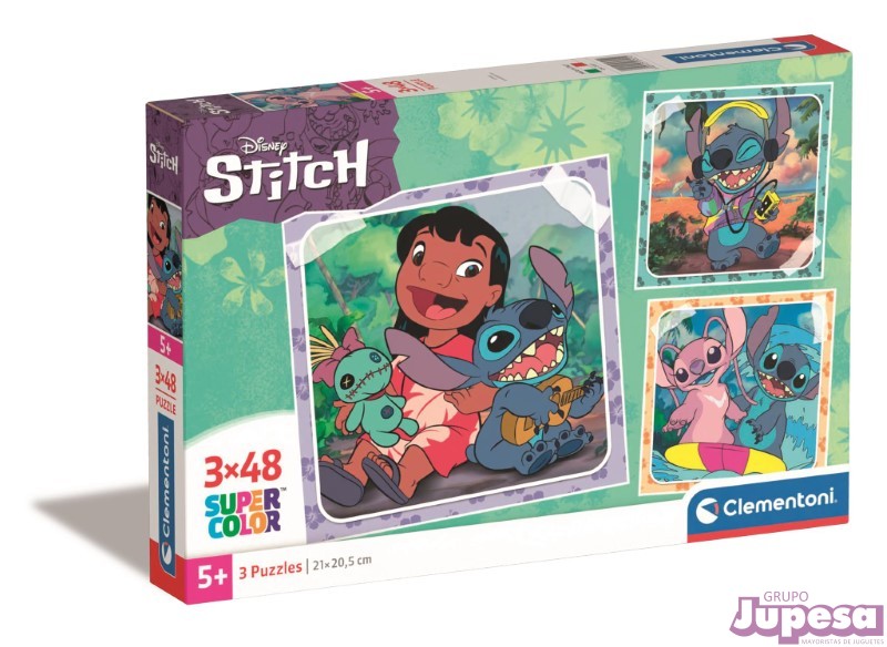 PUZZLE 3X48 PZAS. STITCH DISNEY