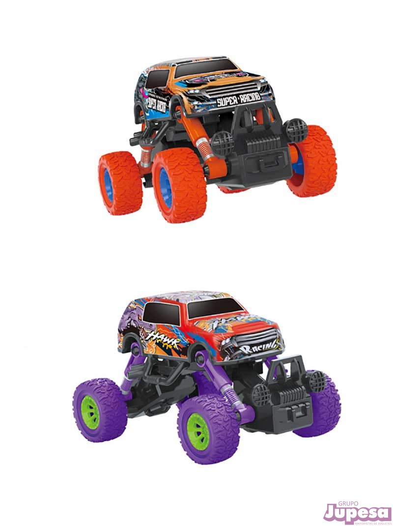 SET 2 COCHES 2X2 MONSTER FRICCION