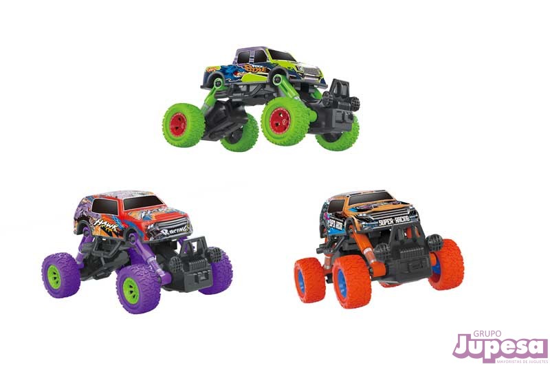 SET 3 COCHES 2X2 MONSTER FRICCION