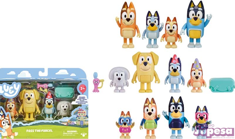 PACK 4 FIGURAS BLUEY