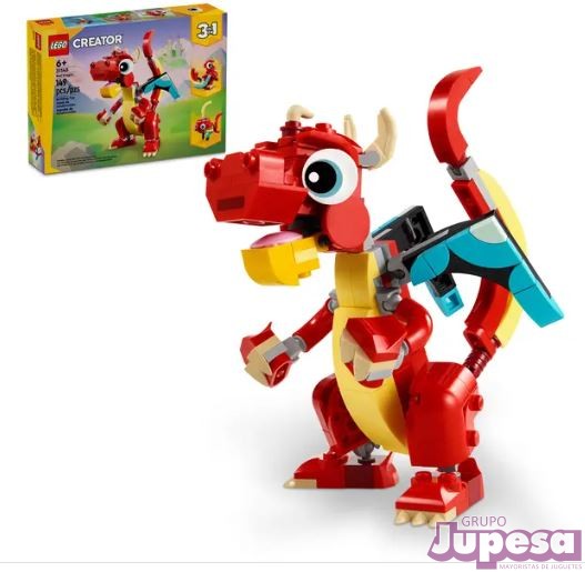 DRAGON ROJO 3 EN 1 LEGO CREATOR