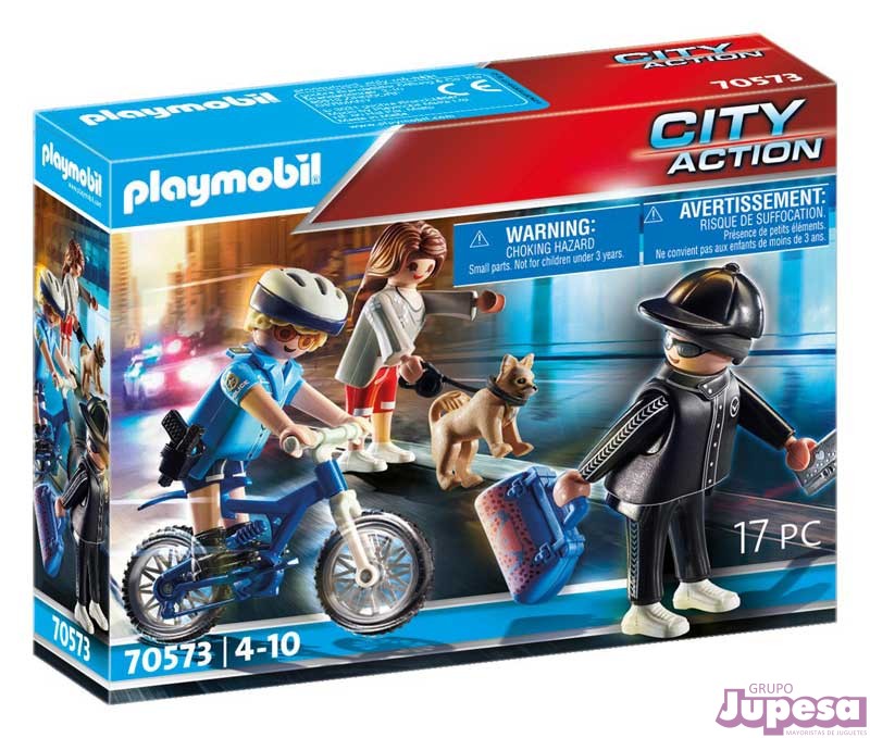 PERSECUCION POLICIA BICI PLAYMOBIL