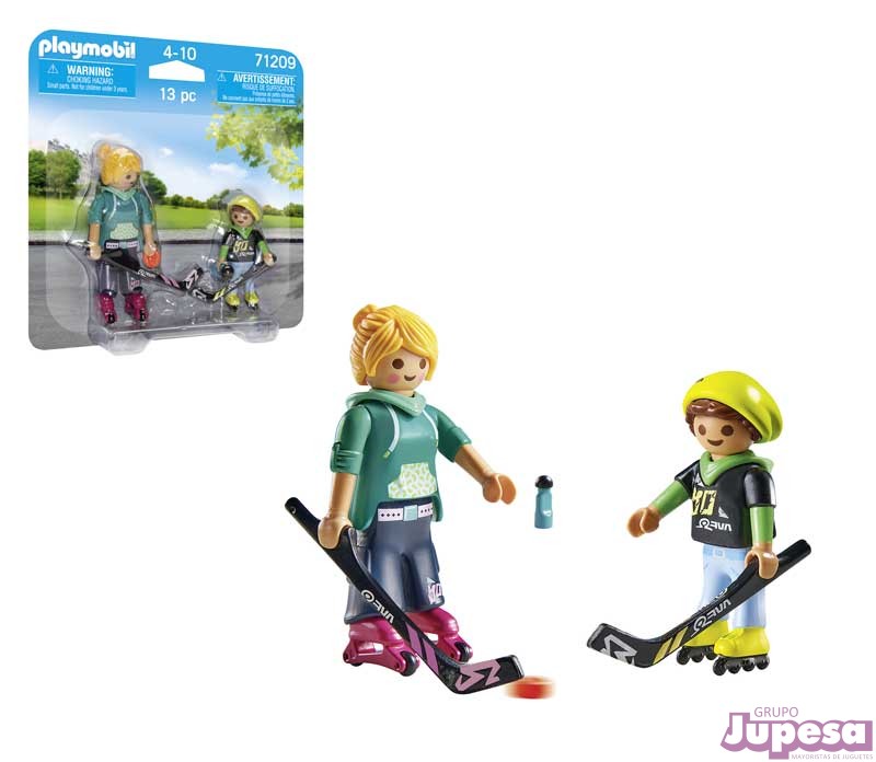 DUO HOCKEY SOBRE PATINES PLAYMOBIL