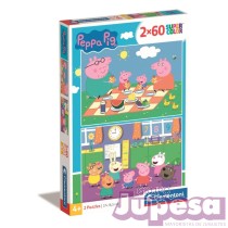 PUZZLE 2X60 PZAS. PEPPA PIG