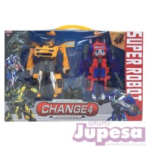 PACK 2 SUPER ROBOT TRANSFORMABLES