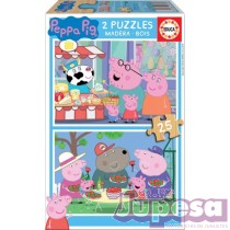 PUZZLE MADERA 2X25 PZAS. PEPPA PIG