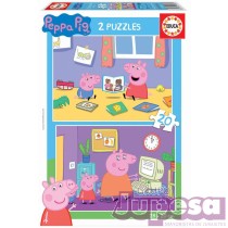 PUZZLE 2X20 PZAS. PEPPA PIG