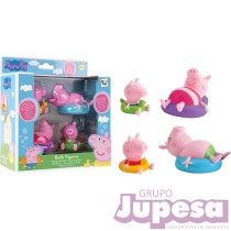 PACK 4 FIGURITAS DE BAÑO PEPPA PIG