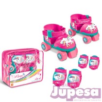 SET PATINES+PROTECCIONES UNICORNIO