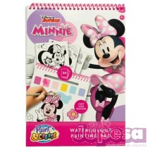 LIBRO COLOREAR ACUARELAS MINNIE